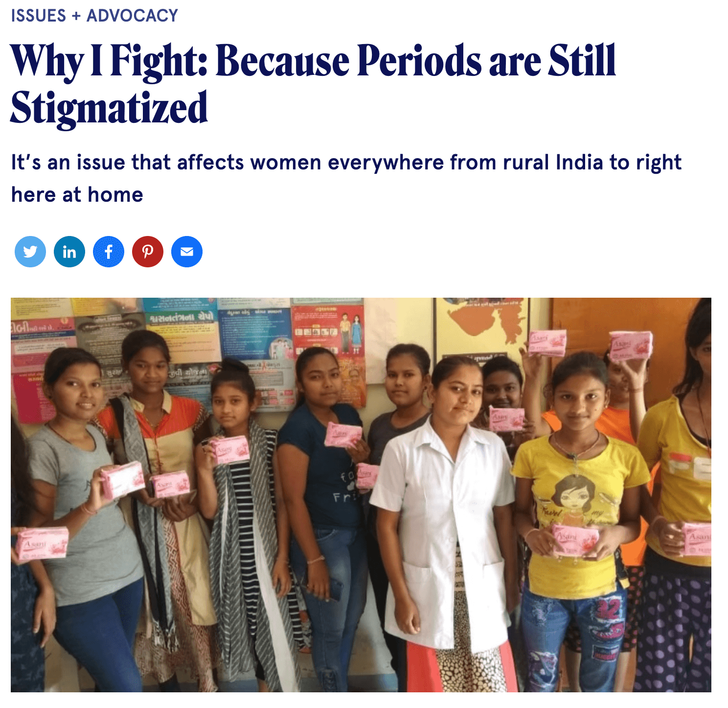 Why I Fight: Because Periods Are Stigmatized