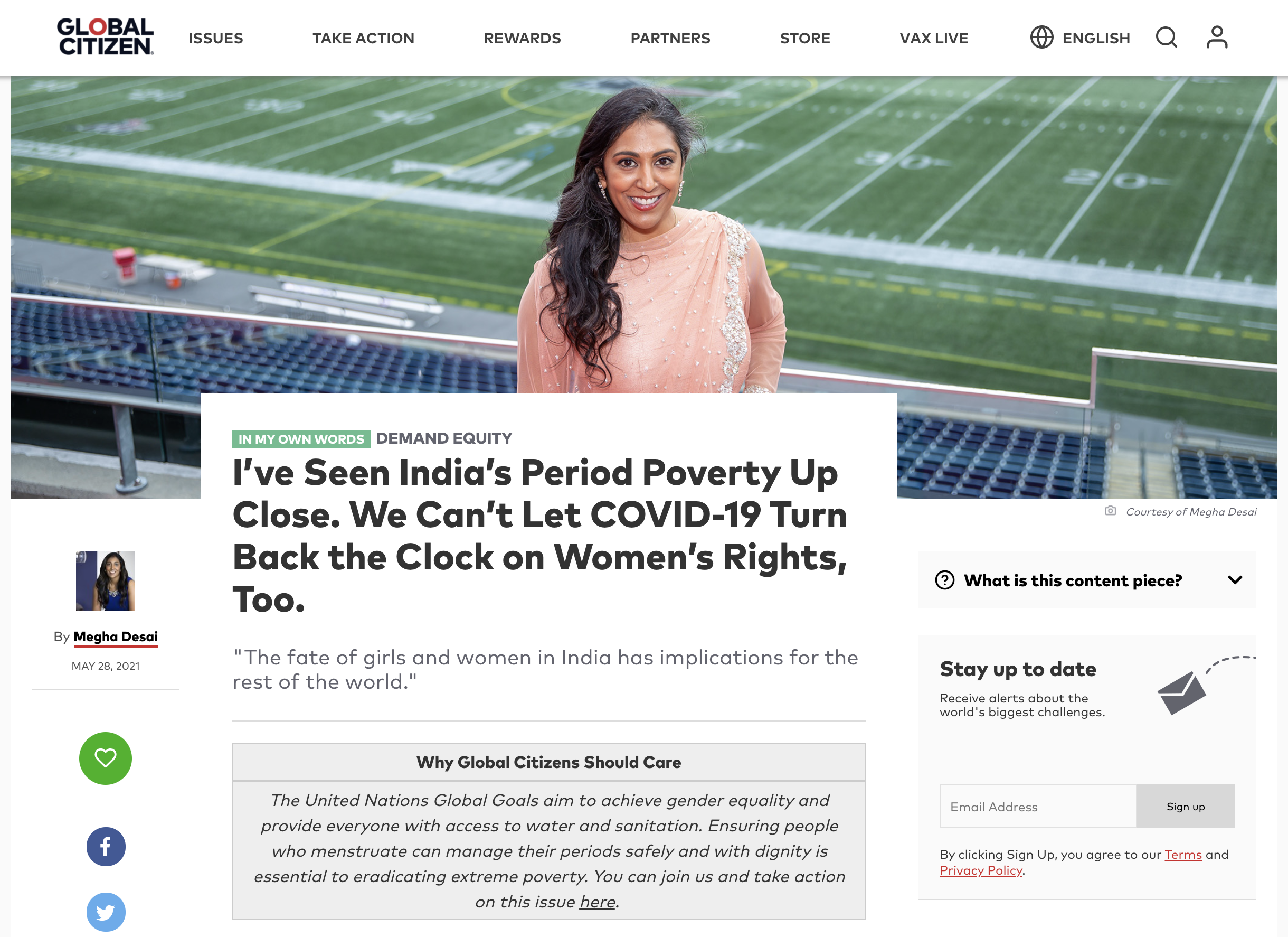 I’ve Seen India’s Period Poverty Up Close. We Can’t Let COVID-19 Turn Back the Clock on Women’s Rights, Too