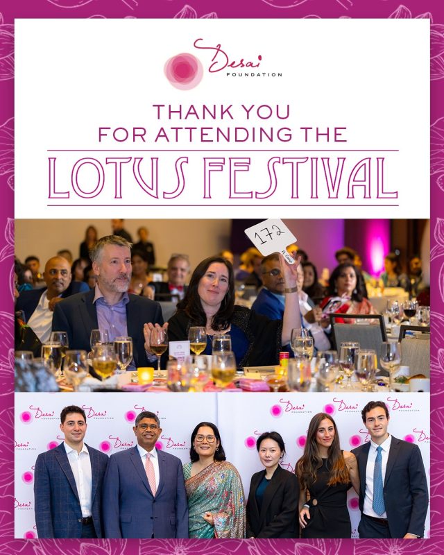 What an inspiring evening in Boston at the LOTUS FESTIVAL!
To everyone who joined us and our supporters, thank you for bringing your energy, your generosity, and your belief in a brighter future for women and children across rural India. Together, we are making an impact that goes beyond the evening, creating ripples of transformation in countless lives. 
We came to celebrate 10 million lives impacted and left celebrating the extraordinary milestone of 11 million lives impacted! This was made possible by you. Cheers to the next 10 million lives!

#LotusFestival #TogetherForChange #CelebratingImpact #dreambeyond #desaifoundation #cultivatingdignity #communityforchange #BerkleeIndiaExchange #NeelaMongtomery #rajivsatyal #omnibostonhotel