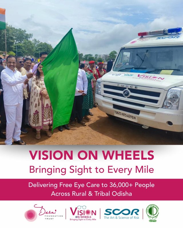 On August 15th, 2025, we inaugurated our Vision on Wheels program at Gajapati Stadium, in partnership with @ccdgajapati and funded by SCOR SE.

The program was formally inaugurated by Shri Bibhuti Bhushan Jena, Hon’ble Minister of Commerce, Transport, Steel & Mines, Government of Odisha, in the presence of other esteemed dignitaries.

Over the next 9 months, our mobile eye clinic van will deliver:
- Free vision screenings & eye check-ups
- On-the-spot corrective eyewear
 - Referrals for advanced care & surgeries
 - Eye care supplies
 - Awareness & education sessions

Covering 90 villages and 90 schools across Gajapati and Rayagada in Odisha, this program will serve 36,000+ people, ensuring that poor vision or preventable blindness no longer limits opportunities for rural and tribal communities. This is just the beginning of a brighter, healthier future for Odisha. 💛

#VisionOnWheels #EyeCareForAll #DesaiFoundation #CommunityHealth #RuralEmpowerment #Odisha